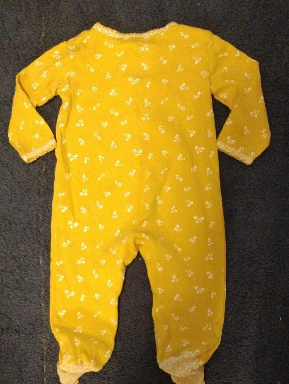 Carter's Yellow Floral Footed One-Piece - Picture 8 of 8